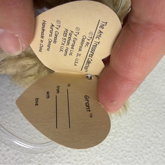 Ty Attic Treasures Bear “Grant” Plush 1999 Vintage Teddy Stuffed Animal Sweater - Picture 8 of 9